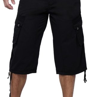 Belted Long Cargo Shorts for Men, Below Knee Length Cargo image 1